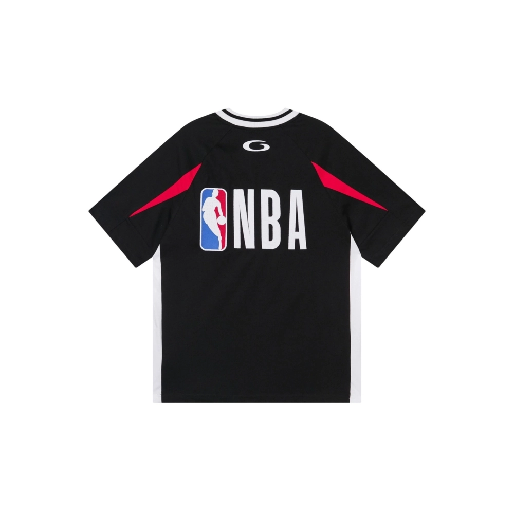Balenciaga NBA Co-Branded Health Network Qversized Color Bocked T-shirt Black White Red,Balenciaga T Shirt,Tshirt,APPAREL