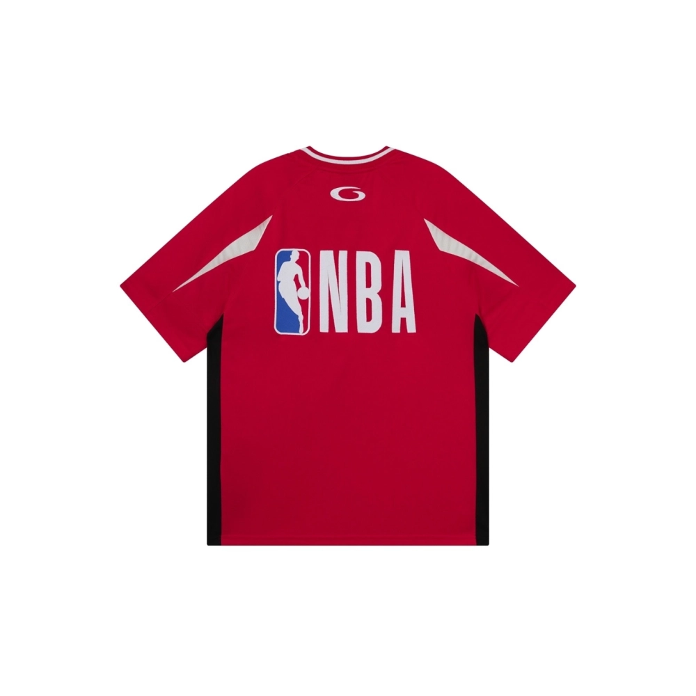 Balenciaga NBA Co-Branded Health Network Qversized Color Bocked T-shirt Black White Red,Balenciaga T Shirt,Tshirt,APPAREL