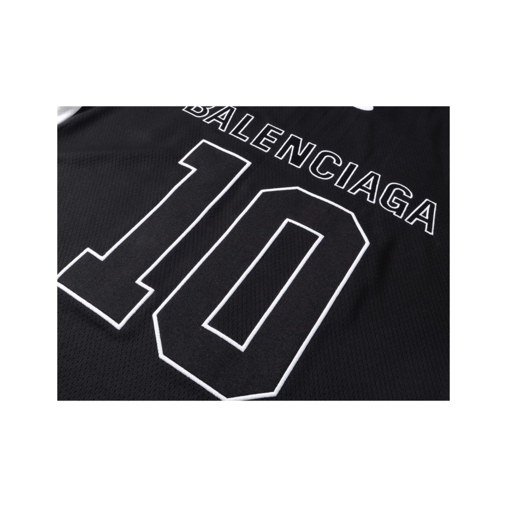 Balenciaga NBA Co-Branded Health Network Qversized Color Bocked T-shirt Black White Red,Balenciaga T Shirt,Tshirt,APPAREL