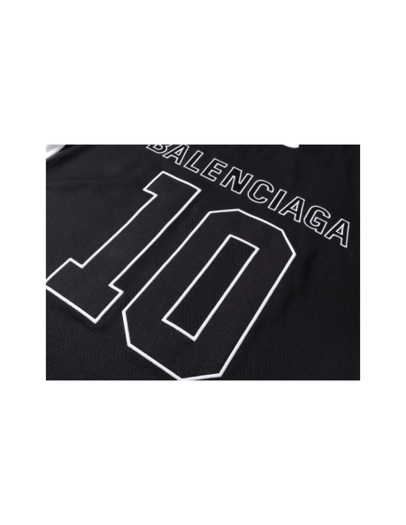 Balenciaga NBA Co-Branded Health Network Qversized Color Bocked T-shirt Black White Red,Balenciaga T Shirt,Tshirt,APPAREL