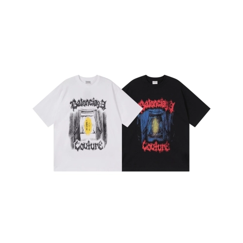 Balenciaga Salon De Couture Artwork Print T-shirt Black White,Balenciaga T Shirt,Tshirt,APPAREL