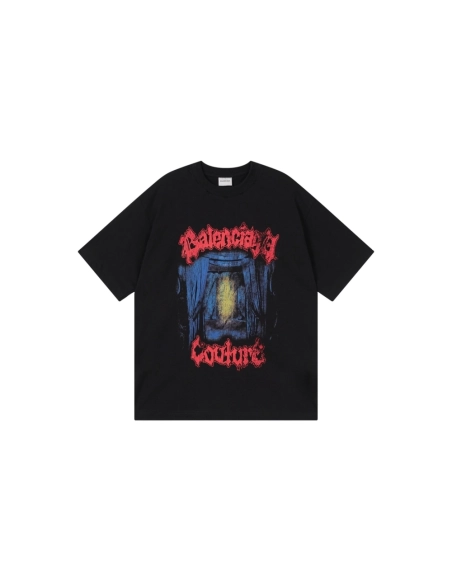 Balenciaga Salon De Couture Artwork Print T-shirt Black White,Balenciaga T Shirt,Tshirt,APPAREL
