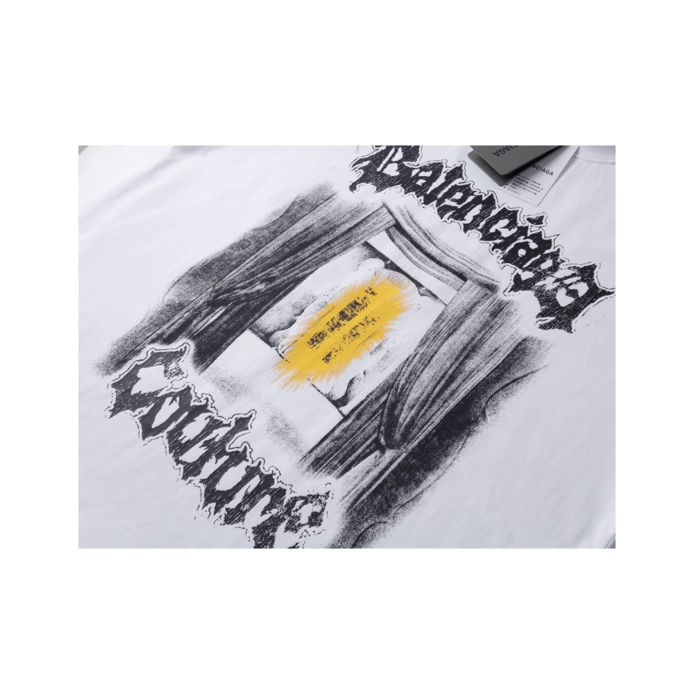 Balenciaga Salon De Couture Artwork Print T-shirt Black White,Balenciaga T Shirt,Tshirt,APPAREL