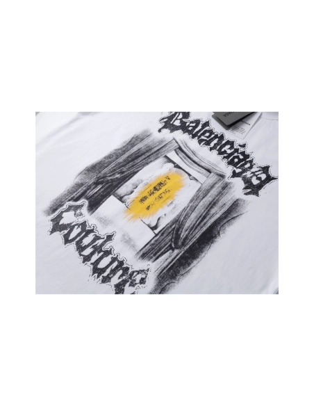 Balenciaga Salon De Couture Artwork Print T-shirt Black White,Balenciaga T Shirt,Tshirt,APPAREL