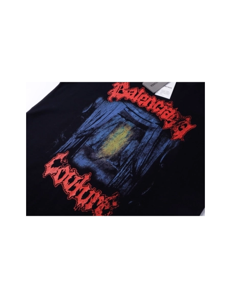 Balenciaga Salon De Couture Artwork Print T-shirt Black White,Balenciaga T Shirt,Tshirt,APPAREL