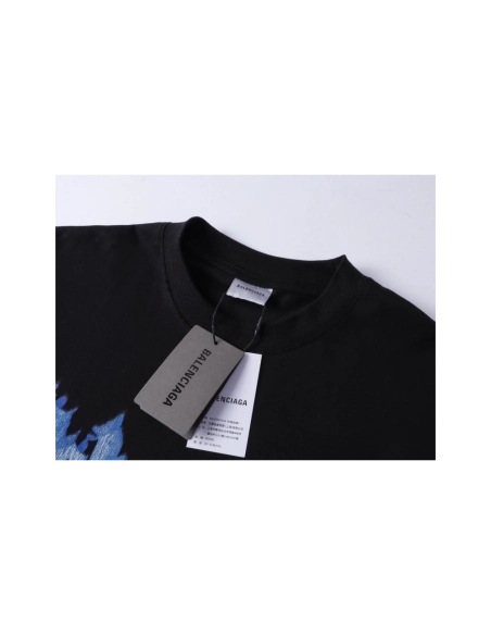 Balenciaga Paris Eiffel Tower Printed T-shirt Black,Balenciaga T Shirt,Tshirt,APPAREL
