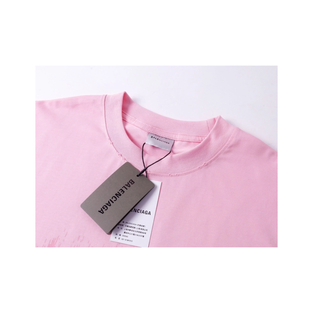 Balenciaga Place Des Vosges Printed T-shirt Pink,Balenciaga T Shirt,Tshirt,APPAREL