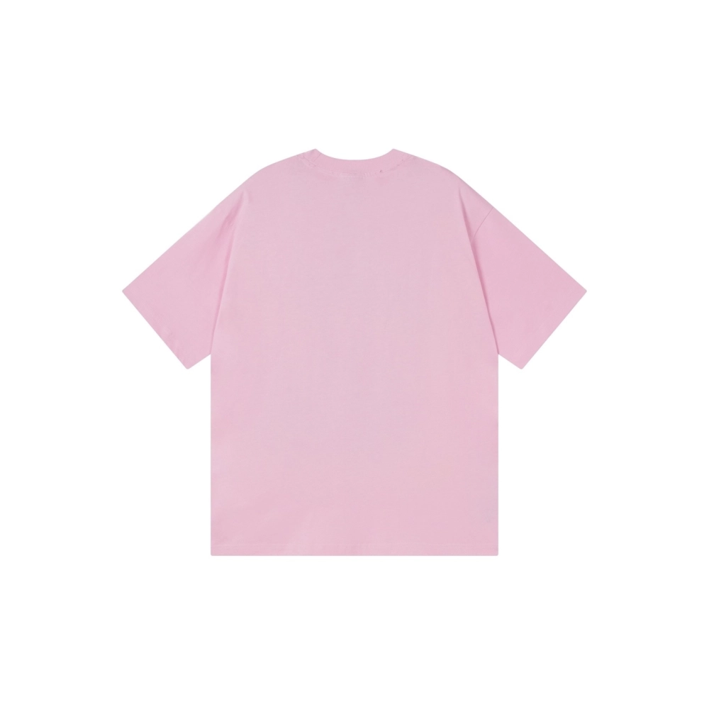 Balenciaga Paris Sacr233;-C?ur Basilica Printed T-shirt Black Pink,Balenciaga T Shirt,Tshirt,APPAREL