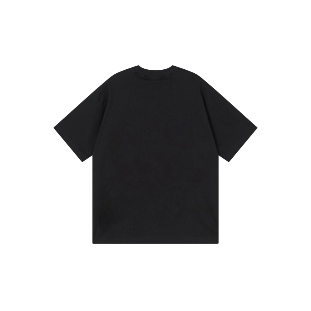 Balenciaga Paris Sacr233;-C?ur Basilica Printed T-shirt Black Pink,Balenciaga T Shirt,Tshirt,APPAREL