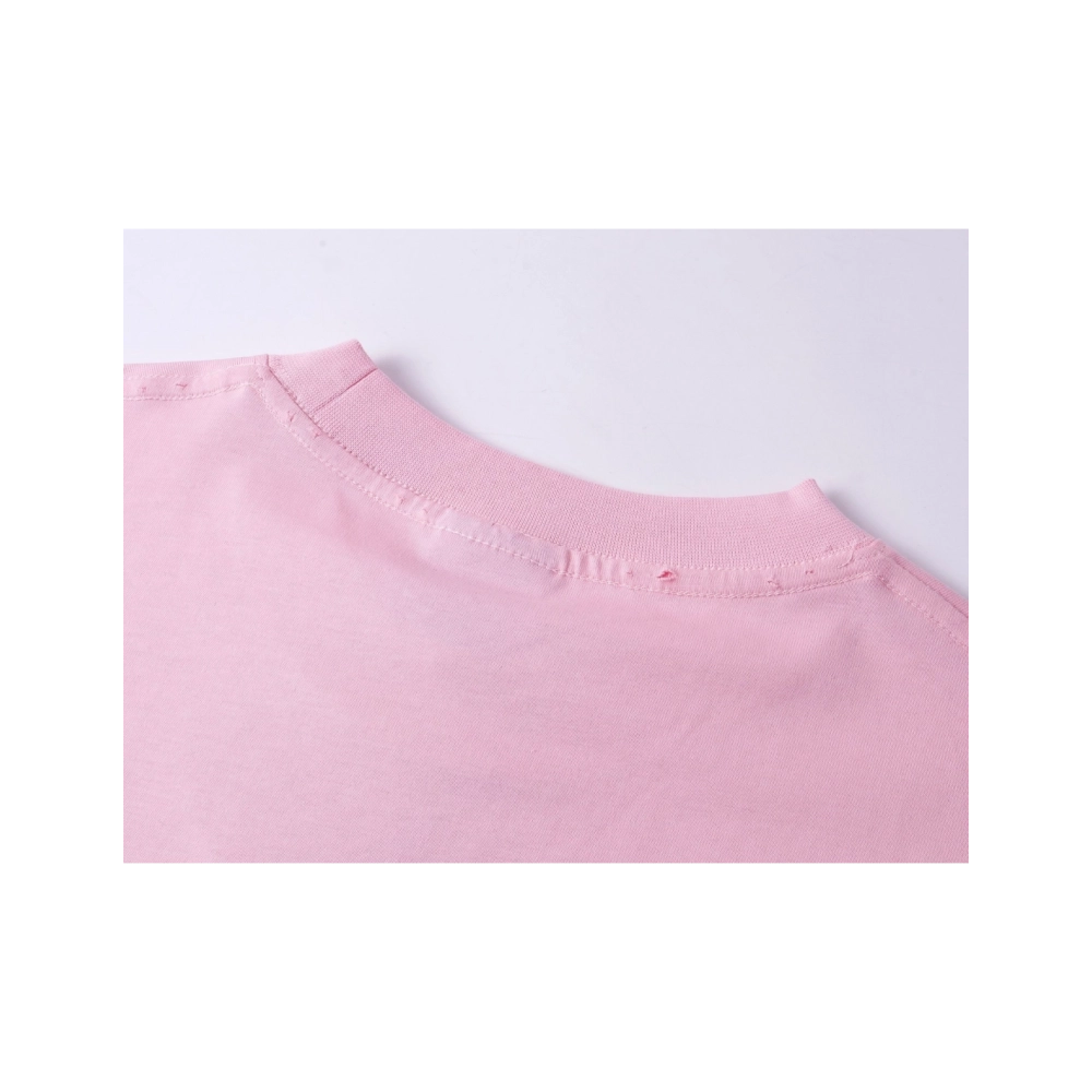 Balenciaga Paris Sacr233;-C?ur Basilica Printed T-shirt Black Pink,Balenciaga T Shirt,Tshirt,APPAREL