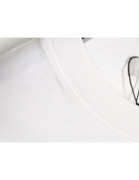 Dior flocked foam four-leaf clover logo short-sleeved T-shirt,Dior