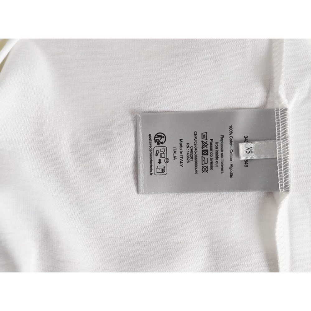 Dior flocked foam four-leaf clover logo short-sleeved T-shirt,Dior