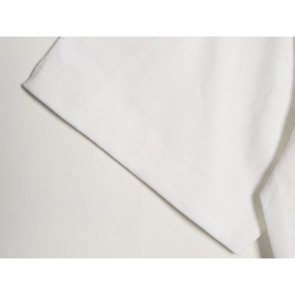 Dior flocked foam four-leaf clover logo short-sleeved T-shirt,Dior