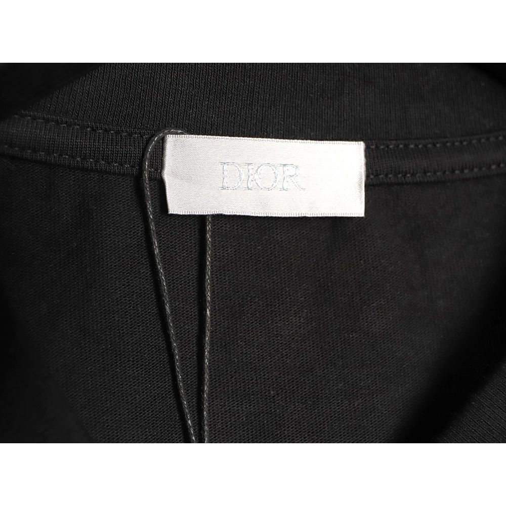 Dior flocked foam four-leaf clover logo short-sleeved T-shirt TSK1,Dior