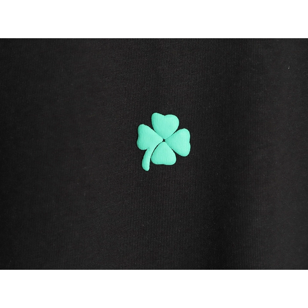 Dior flocked foam four-leaf clover logo short-sleeved T-shirt TSK1,Dior