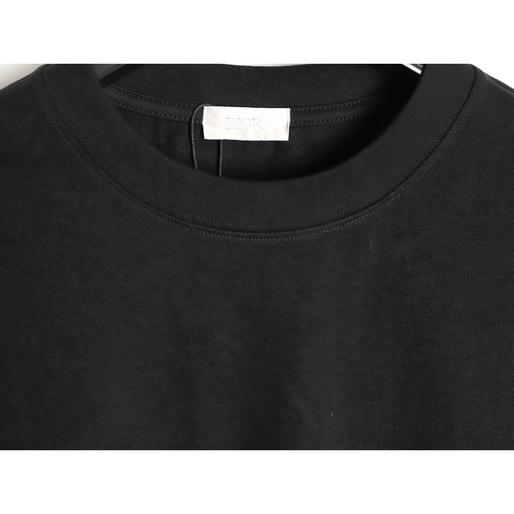 Dior flocked foam four-leaf clover logo short-sleeved T-shirt TSK1,Dior