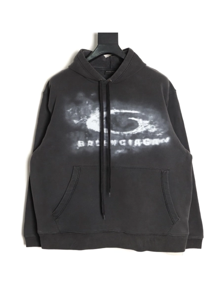 Balenciaga Washed Smoke Print Hoodie,Louis Vuitton
