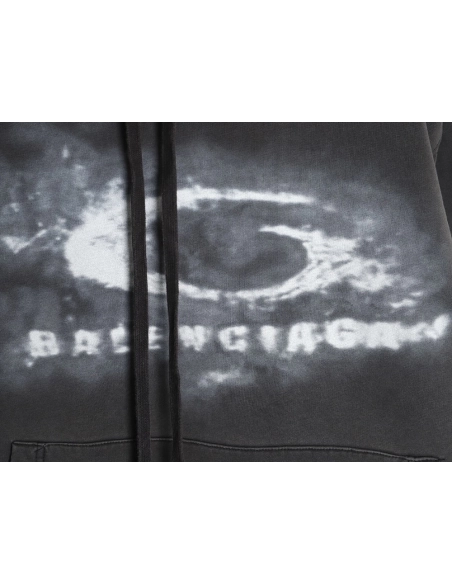 Balenciaga Washed Smoke Print Hoodie,Louis Vuitton