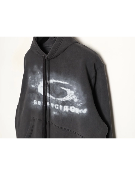 Balenciaga Washed Smoke Print Hoodie,Louis Vuitton