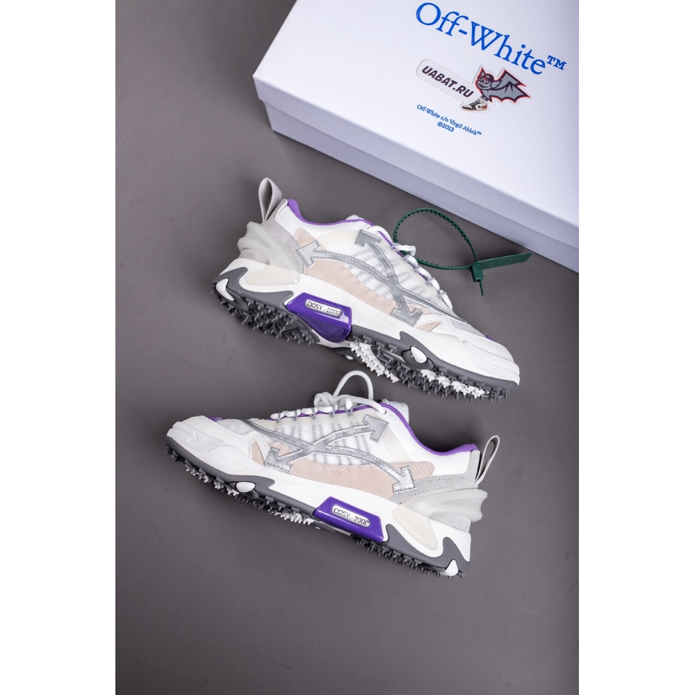 Off-White Wmns ODSY-2000 White Light Grey Purple,Off-White ODSY