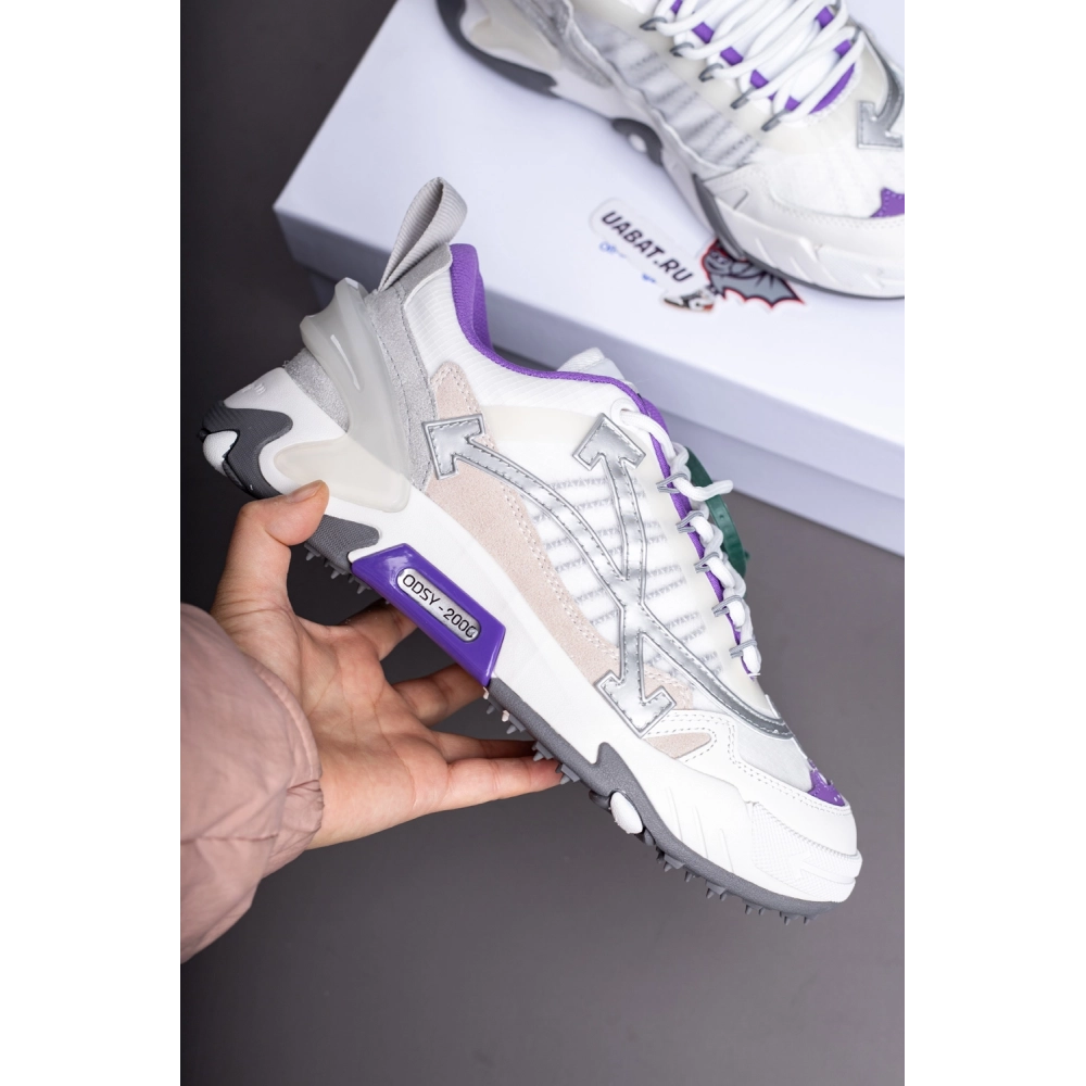 Off-White Wmns ODSY-2000 White Light Grey Purple,Off-White ODSY