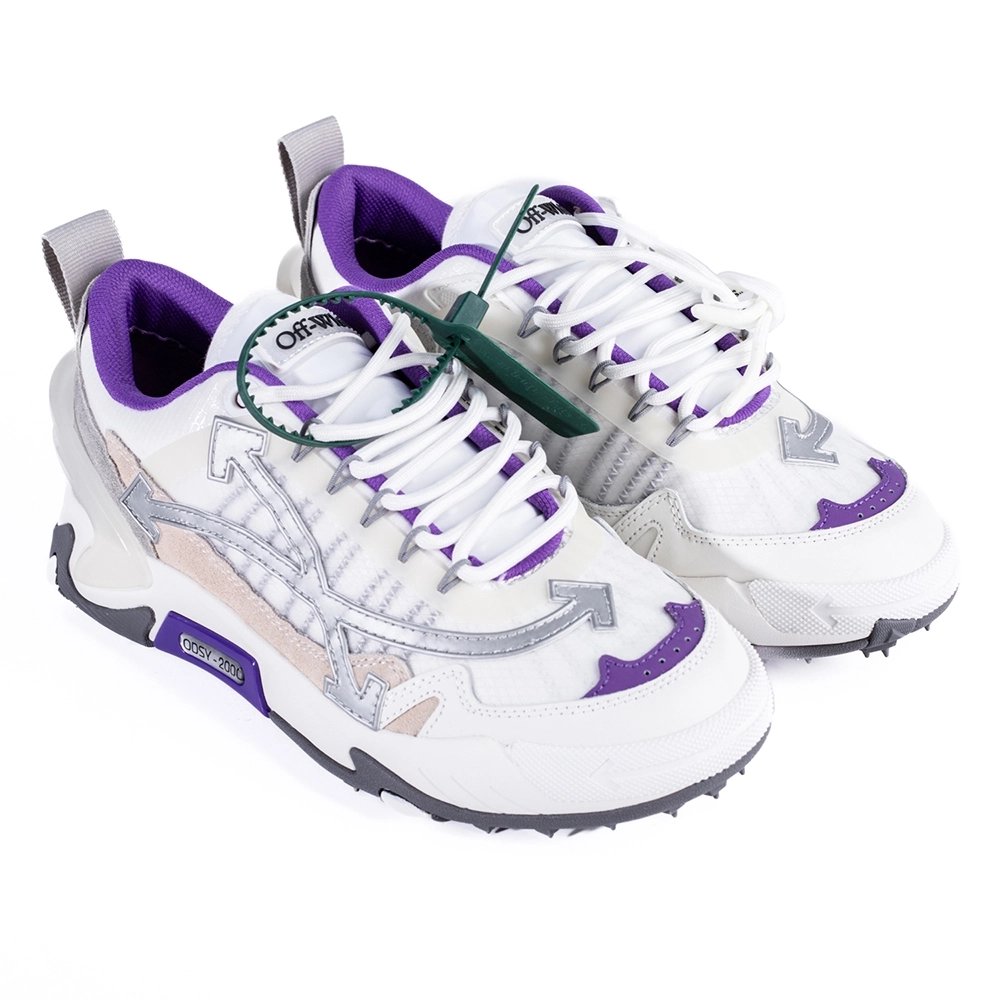 Off-White Wmns ODSY-2000 White Light Grey Purple,Off-White ODSY