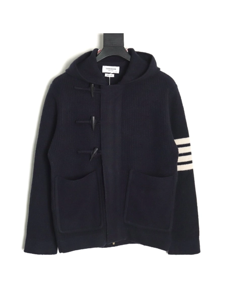 Thom Browne Wool Hooded Duffle Coat TSK1,Thom Browne