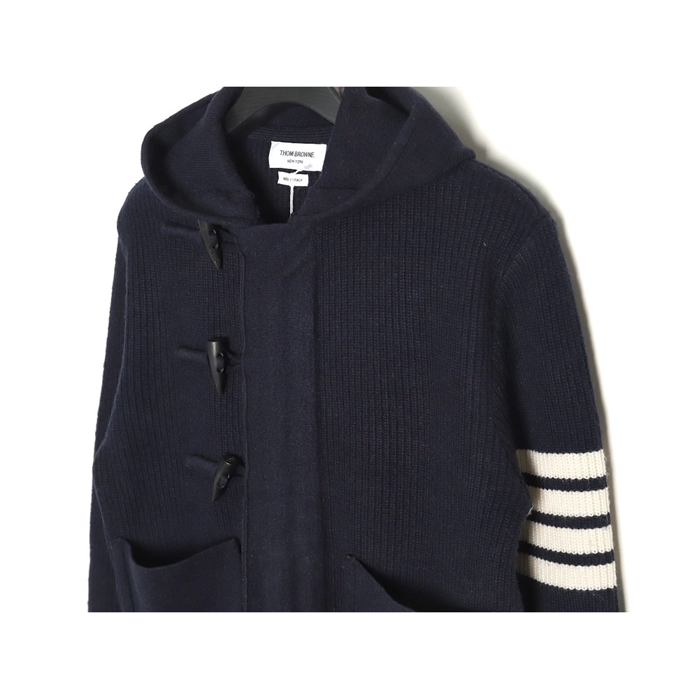 Thom Browne Wool Hooded Duffle Coat TSK1,Thom Browne