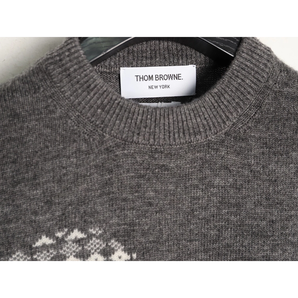 Thom Browne Snowflake Puppy Crewneck Sweater,Thom Browne