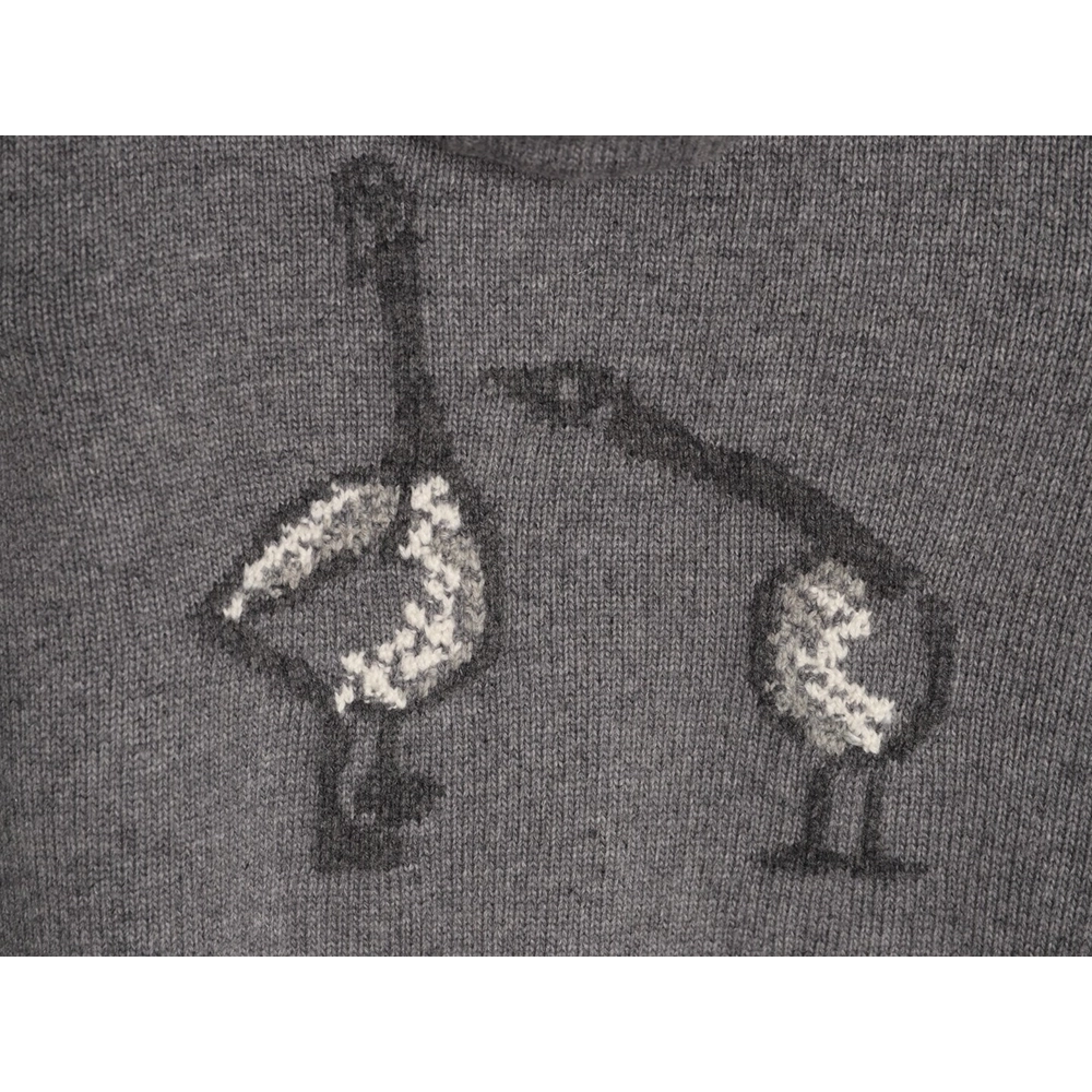 Thom Browne Goose-Patterned Wool Hooded Jacket,Thom Browne