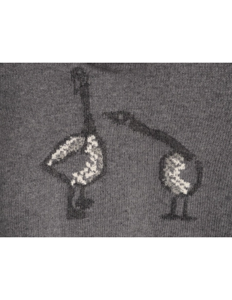Thom Browne Goose-Patterned Wool Hooded Jacket,Thom Browne