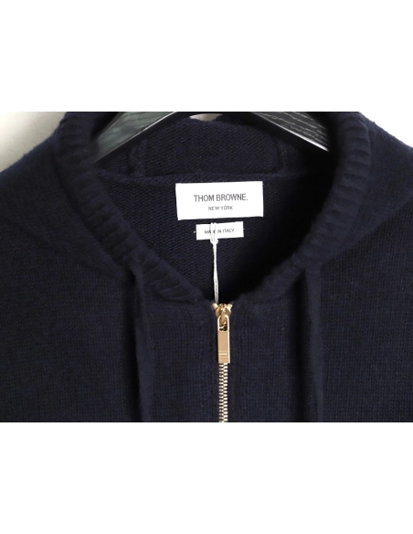 Thom Browne Goose-Patterned Wool Hooded Jacket TSK1,Thom Browne