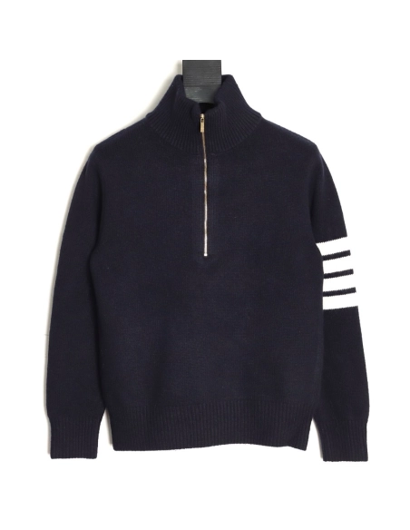 Thom Browne four-stripe half-zip sweater TSK1,Thom Browne
