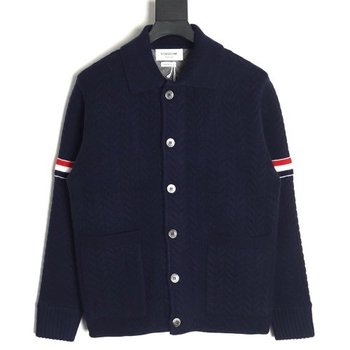 Thom Browne Herringbone Wool Coat TSK1,Thom Browne