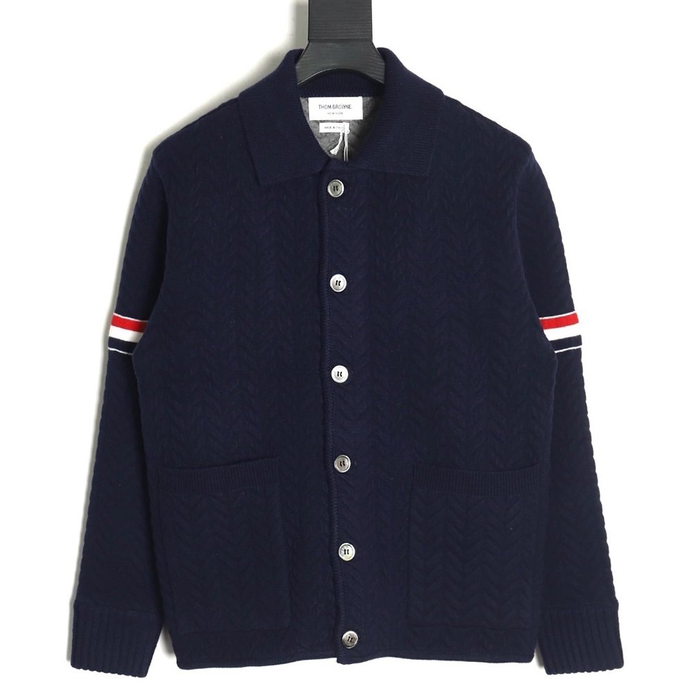 Thom Browne Herringbone Wool Coat TSK1,Thom Browne