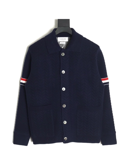 Thom Browne Herringbone Wool Coat TSK1,Thom Browne