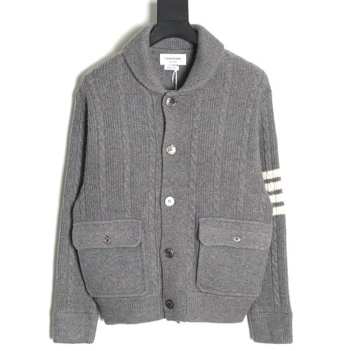 Thom Browne cable knit coat,Thom Browne