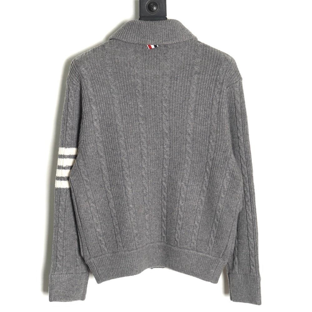 Thom Browne cable knit coat,Thom Browne