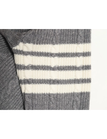 Thom Browne cable knit coat,Thom Browne