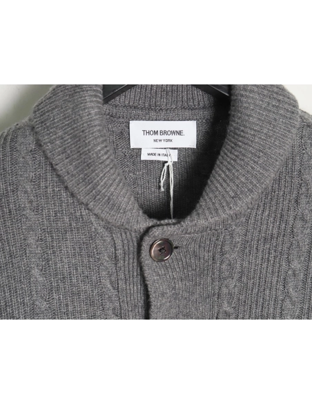 Thom Browne cable knit coat,Thom Browne