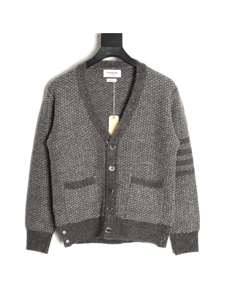 Thom Browne Textured Knit Cardigan,Thom Browne