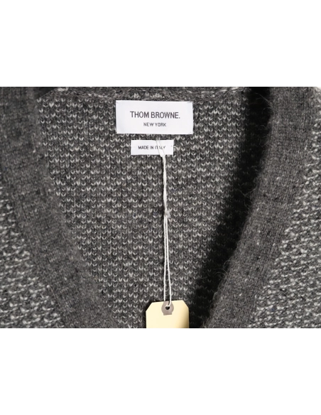Thom Browne Textured Knit Cardigan,Thom Browne