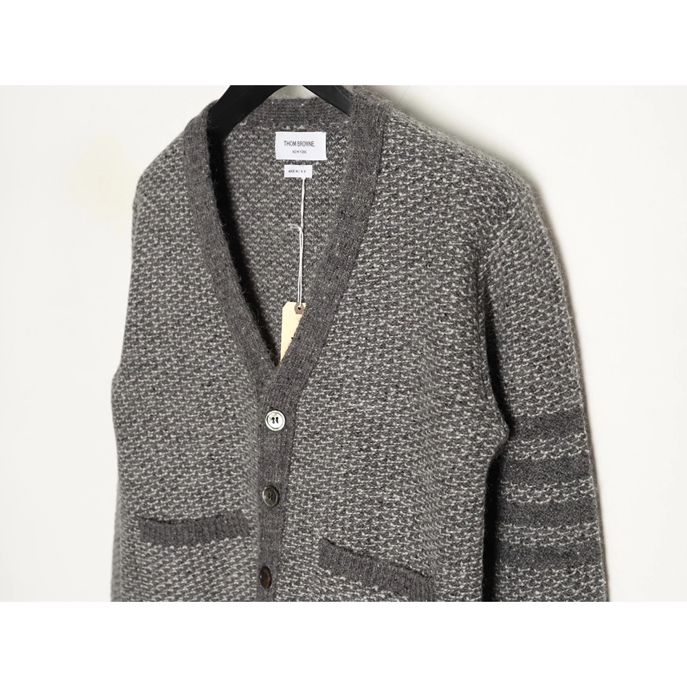 Thom Browne Textured Knit Cardigan,Thom Browne