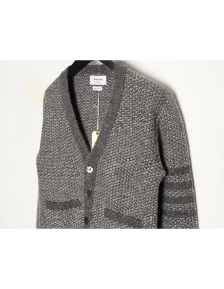 Thom Browne Textured Knit Cardigan,Thom Browne
