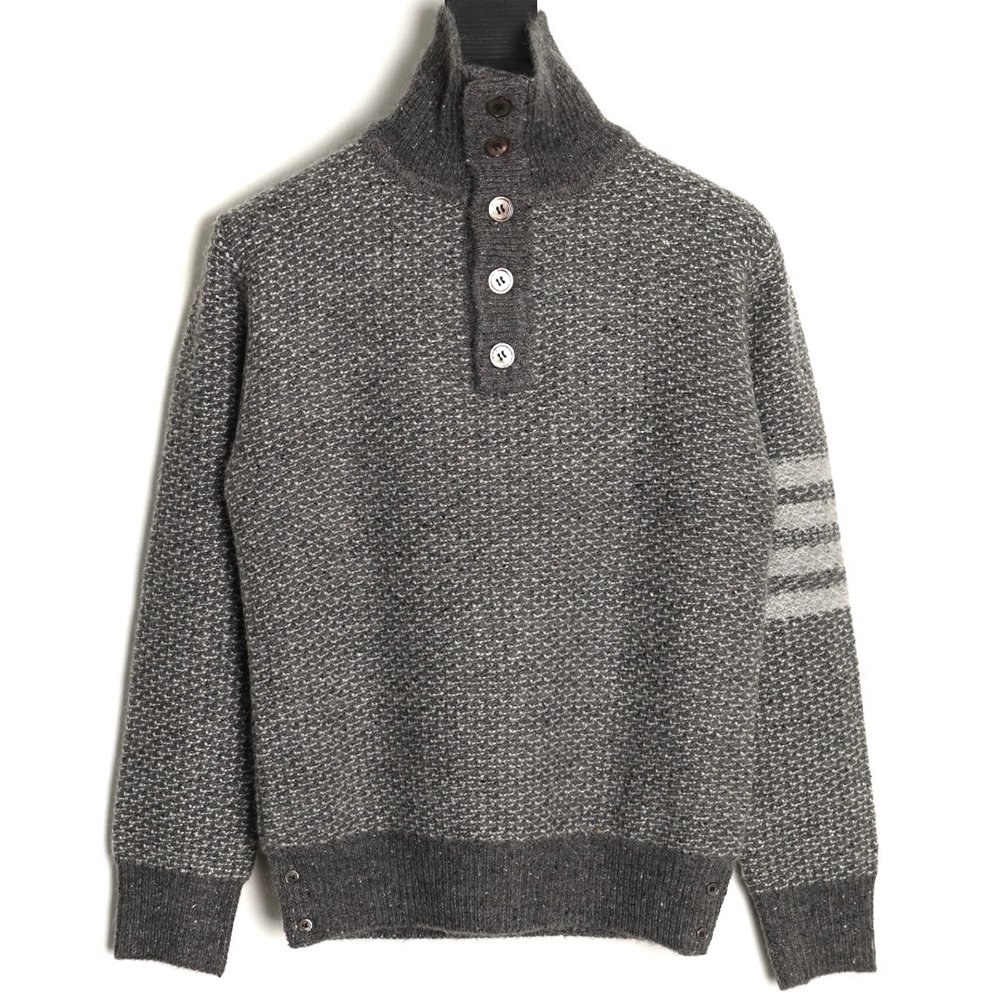 Thom Browne textured knit collared sweater,Thom Browne
