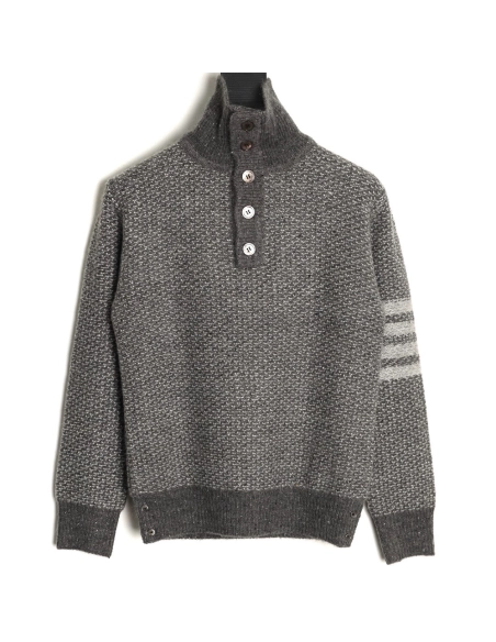 Thom Browne textured knit collared sweater,Thom Browne