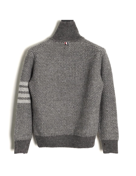 Thom Browne textured knit collared sweater,Thom Browne