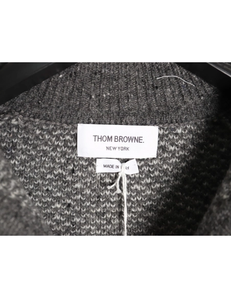 Thom Browne textured knit collared sweater,Thom Browne
