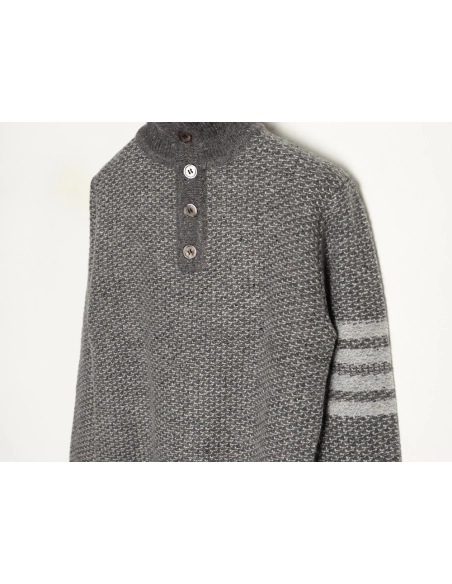 Thom Browne textured knit collared sweater,Thom Browne