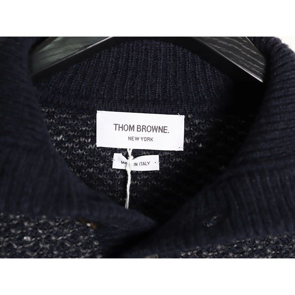 Thom Browne textured knit collared sweater TSK1,Thom Browne